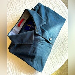 Men’s Stockholm Sven lightweight denim button down shirt. XL, 17-17 1/2, 34/35